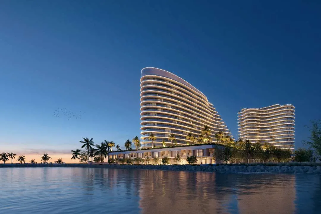 sea night view of building