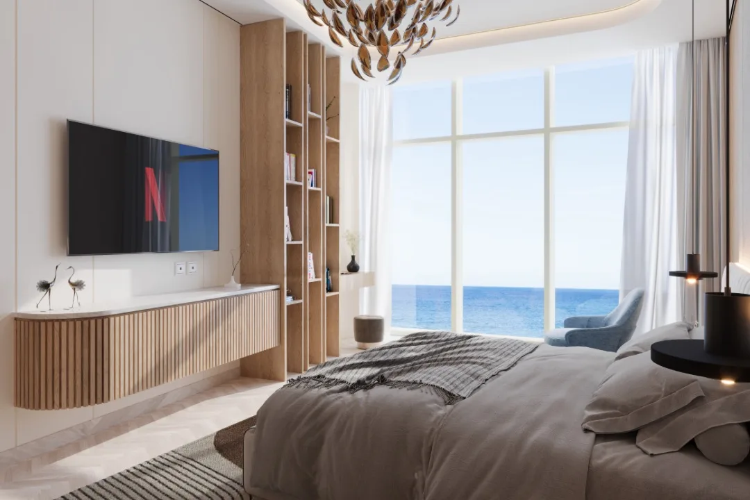 Bedroom with sea view