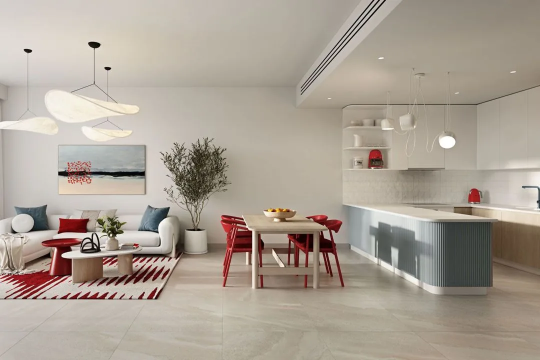Rosso Bay - Living & Kitchen
